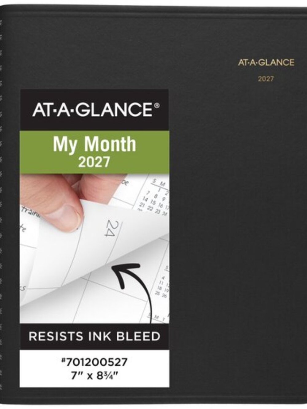 At-A-Glance 2027 Monthly Planner Jan-Dec Black Medium 7"x8 3/4" Office School